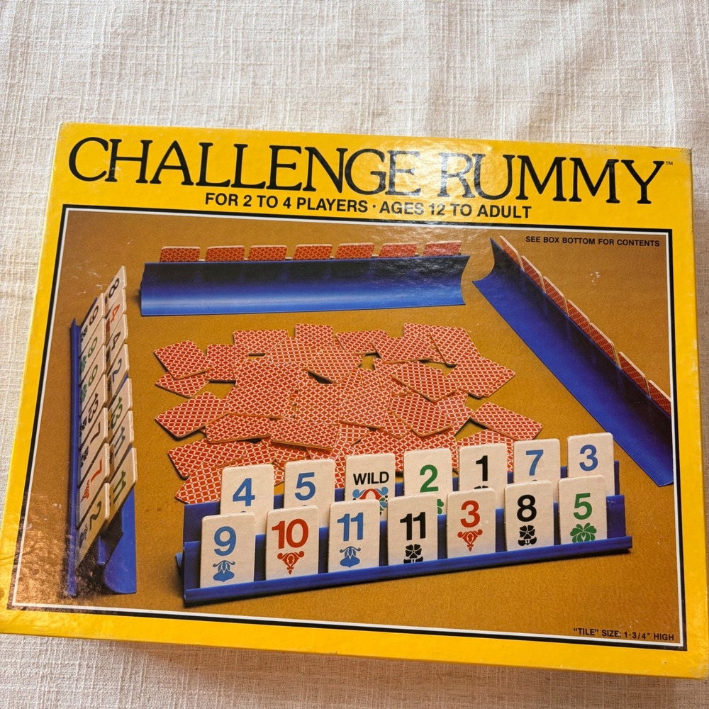 Vintage 1981 Challenge Rummy Tile Game Whitman Western Publishing Complete